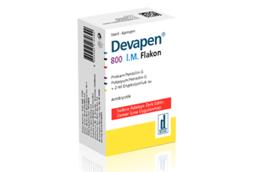 DEVAPEN 800 I.M. ENJEKSIYONLUK COZELTI ICIN TOZ ICEREN FLAKON (1 FLAKON)